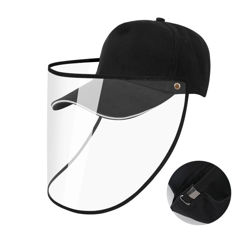 Adjustable Snapback Cap with Removable Protective Face Shield